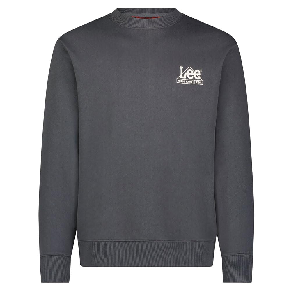 Lee Men's Seasonal Crew SWS Sweatshirt, Washed Black, S