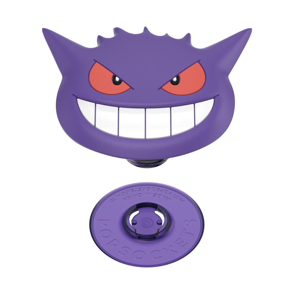 PopSockets: PopGrip - Soporte y Agarre para Teléfonos Móviles y Tablets con un PopTop Intercambiable - Pokémon - PopOut Gengar Face