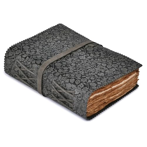 LEATHER VILLAGE Leather Bound Floral Embossed Journal for Women Men