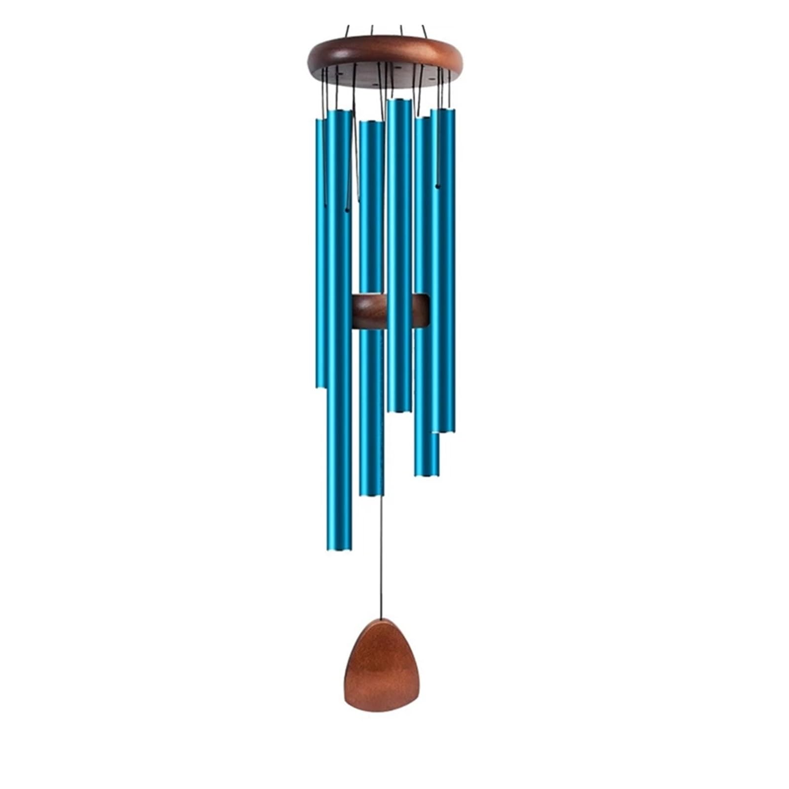Campane a Vento Campanelli eolici in Metallo e Alluminio, campanelli eolici a 6 aste, Decorazioni for la casa, Artigianato, Giardino Esterno, Patio(Blue)