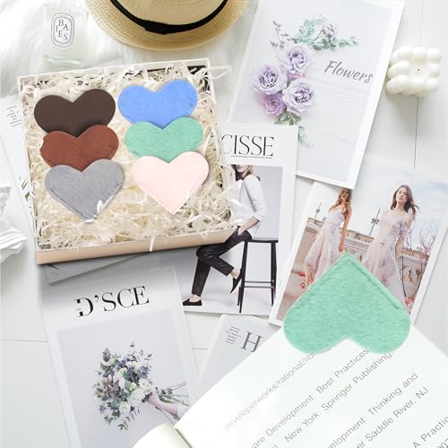 Image of Leather Heart Bookmark - Winjeto 6PCS Book Marks for Reading Women Gifts | Book Lovers Club Gifts | Cute Bookmarks | Gifts for Readers Teachers | School Office Home Supplies Accessories Stationary