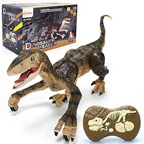 Maikerry Remote Control Dinosaur Walking Dinosaur Toy wth Light and Roaring Sound, 2.4ghz Realistic Electronic Dinosaur Robot Toys for Kids above 3 Years Old, Birthday Gifts for Boys Girls Cover
