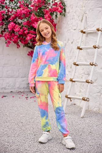 Image of Arshiner 2 Pieces Girls Outfits Fall Sweatsuits Sweatshirts and Sweatpants