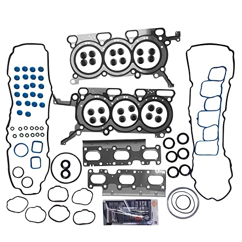 Image of Partsflow Cylinder Head Gasket w /Head Bolts Set(Cylinder Head Gasket Set+Engine Cylinder Head Bolt) For Ford Edge 3.5l 3496cc 213cid V6 DOHC(24 Valve), VIN CODE inchC inch 2011-2013 OE#ES71324