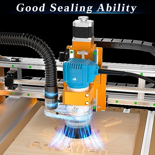 Image of FoxAlien 69mm Diameter Dust Shoe for CNC Router Machine, Compatible with 52mm Spindle Motor and 65mm Router, Hose Diameter 38mm
