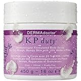 DERMAdoctor KP Bump Eraser Body Scrub with 10% AHAs + PHAs for Keratosis Pilaris, Dry, Rough, and Bumpy Skin, Dermatologist Formulated Exfoliating Body Scrub with Glycolic and Lactic acids - 16 Fl oz