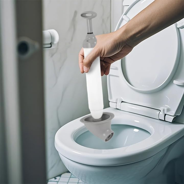 High Pressure Toilet Plunger, 2026 Upgrade Powerful Air Drain Unclogger, Toilet Auger Clog Remover Tool Sink Plunger Bathroom Toilet Unclogger Tool, Heavy-Duty Clog Remover (3, Grey)