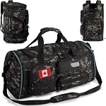 Expandable Gym Bag for Men,Tactical Large 3 in 1 Sports Duffle Bag with Shoes Compartment,Water Resistant Sports Gym Tote Bags Multi-Functional Weekend Travel Backpack Overnight Bag