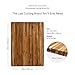Teakhaus Cutting Board - Large (L) Wood Cutting Board with Grip Handles - Reversible Teak Edge Grain Wood - Knife Friendly - FSC Certified