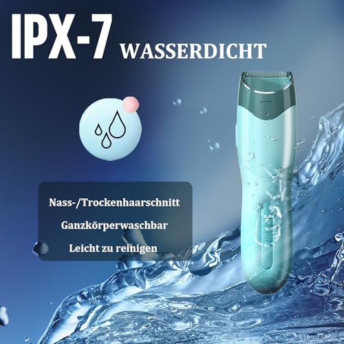 Vakuum Haarschneidemaschine für Kinder und Männer, Elektrisches haarschneider mit Doppelter Motorleistung, Kabelloser Profi Haartrimmer mit Hautfreundlicher Klinge, IPX7 Wasserdicht, Wiederaufladbar
