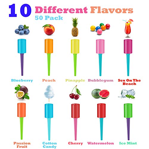 Hookah Tips, (Candy Hookah Tips), Glow In The Dark Jolly Tips, Individually Wrapped Lollipop Hookah Accessories, Delicious Flavors (50) #TOP1