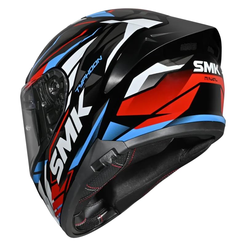 Image of SMK Typhoon Rival Full Face Dual Visor Helmet, Dual Spoiler, ISI DOT ECE 22.06 Certified