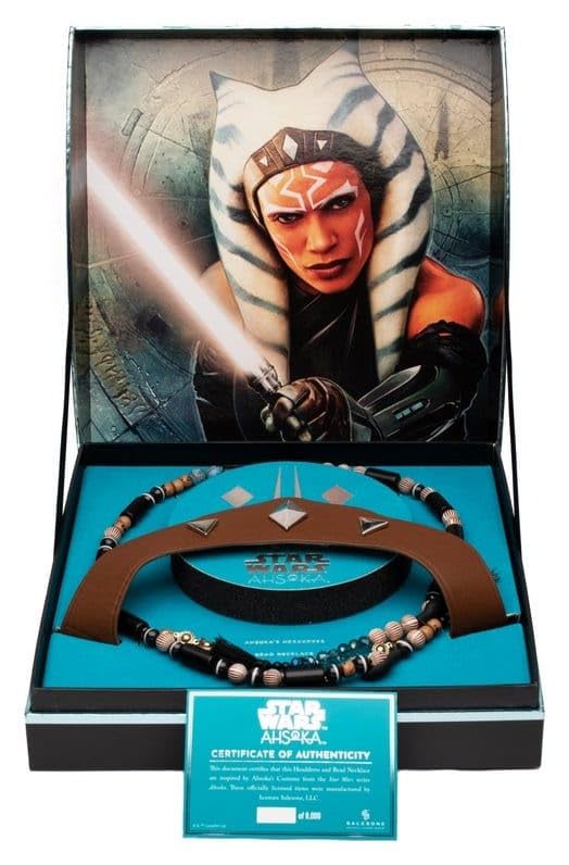 Salesone SWAHSOKAHANKSET Star Wars Ashoka opaska na głowę + koraliki w talii zestaw upominkowy