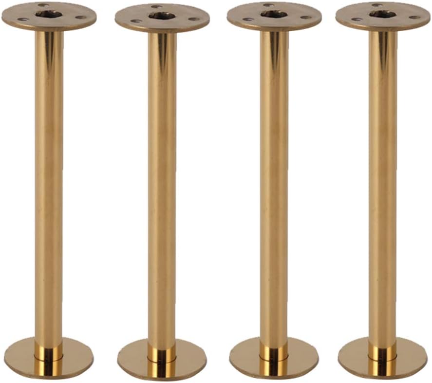 WSXZ Furniture feet* 4, metal stainless steel sofa legs, replacement legs, adjustable furniture legs, support feet, gold