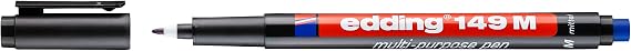 Edding 149 M eraser permanent pen - acetate pen - black - 1 pen - round type 1 mm