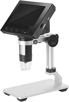 Full View LCD Digital Microscope,Electronic Digital Microscope,Fill Light Design,4.3-Inch Large Screen,for Identifying Jewelry Evaluating Diamonds
