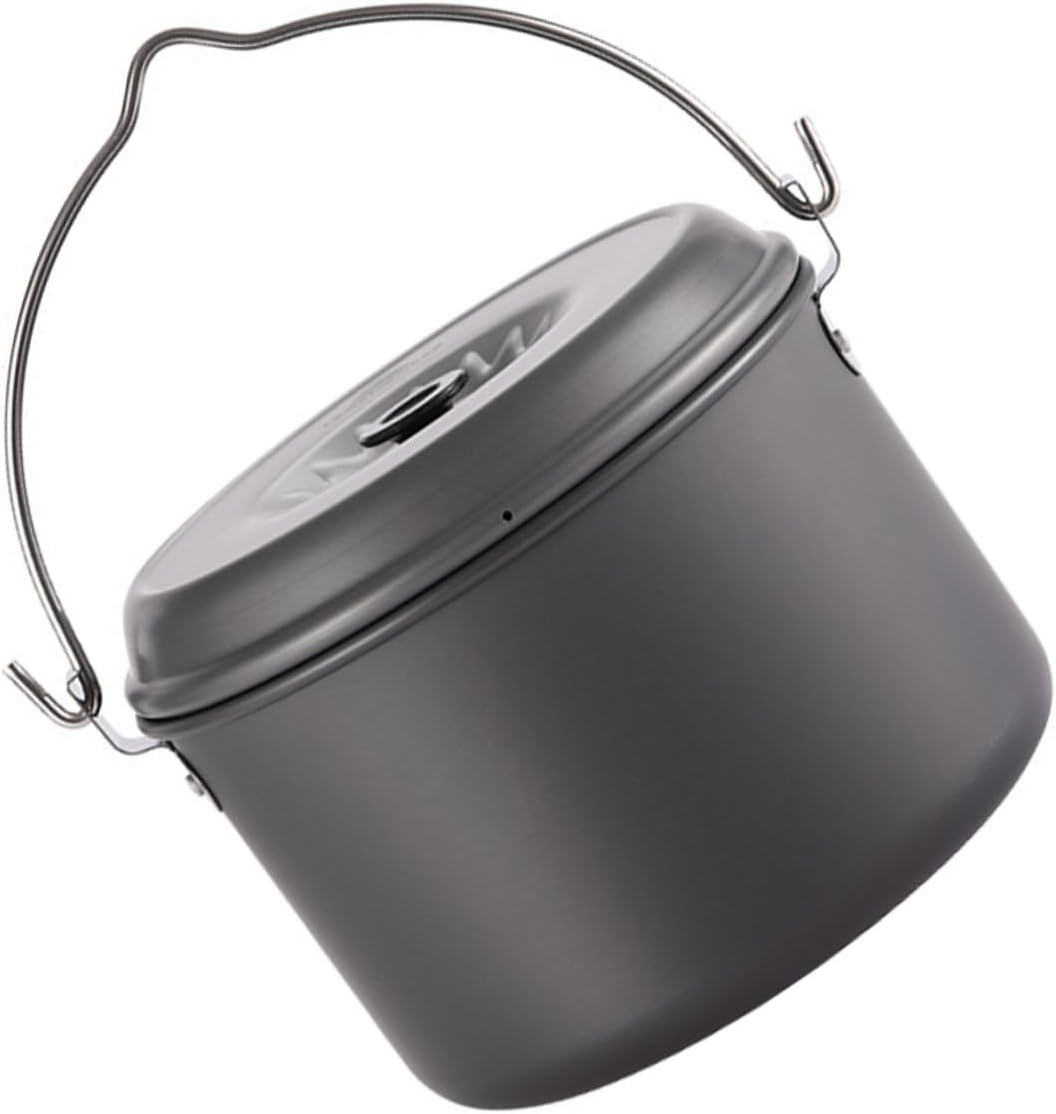 Camping Pot 4-6 Person Picnic Pot Folding Handle Cook Kit Outdoor Cooking