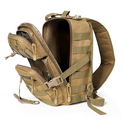 Hopopower Tactical Sling Bag Pack Military Assault Rucksack Shoulder Bag Backpack Chest Pack Handbag Waterproof For Travel Hiking Camping Trekking Exploring Fishing Hunting #TOP4