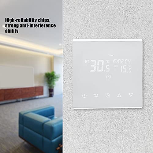 Thermostat de chauffage d'eau et sol AC220V avec panneau de contrôle blanc