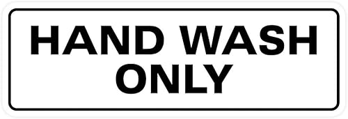 All Quality Letrero estándar para lavar a mano, letrero para fregadero de cocina con fácil instalación, color blanco, mediano (1 unidad)