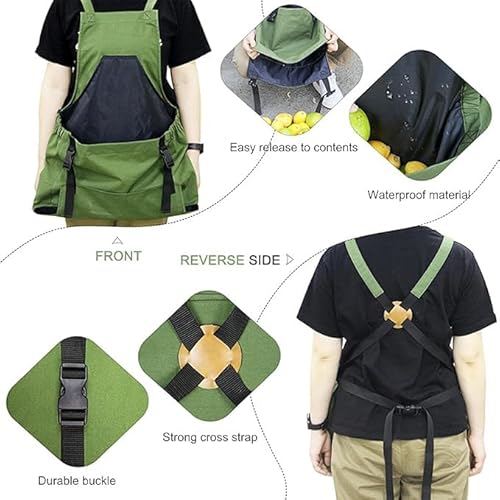 image for Osznmmg Gardening Apron with Pockets Gardening Apron for Harvesting Wa