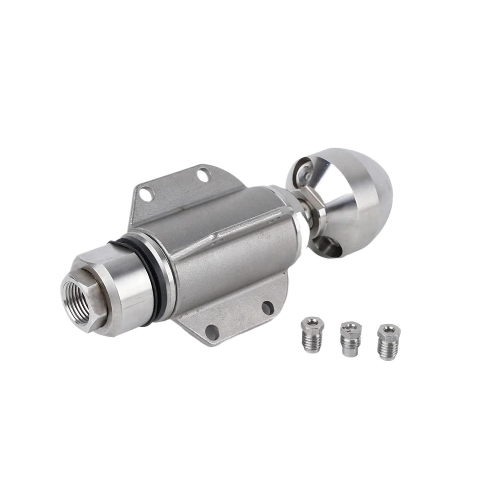 Boquilla rotativa de alta presión para limpiar y desatascar tuberías | Boquilla de acero inoxidable para lavado de tuberías y desagües con pulverización rotativa(6inch female100L)