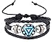 New Horizons Production Marvel's Super Heroes Glass Domed Braided Leather Bracelet (Iron Man Heart)