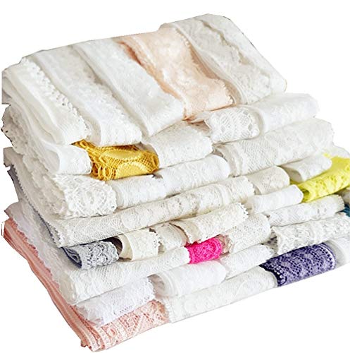 RayLineDo® 30 Meters Assorted Vintage Style Lace Ribbon Trim Bridal Wedding Scalloped Edge Crochet Lace