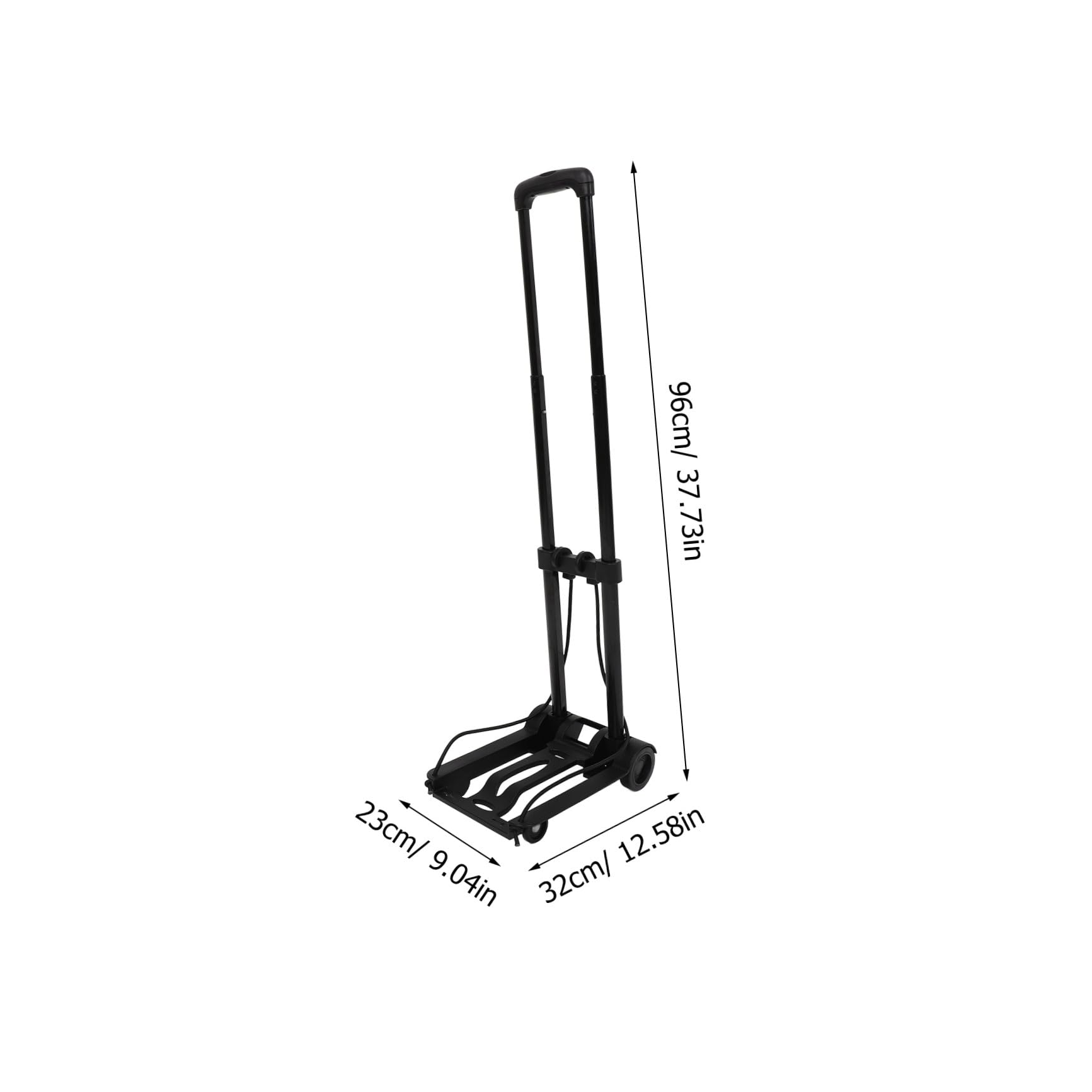 BESPORTBLE Carrito Compra Plegable Ruedas Mini Carrito Portátil Base Reforzada y Cordón Elástico Ajustable Compacto y Ligero para Transporte y Viajes