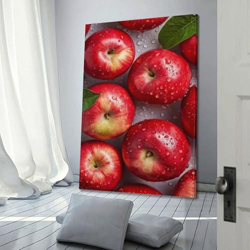 Poster mural pommes rouges et perles de cristal pour illuminer votre salon moderne