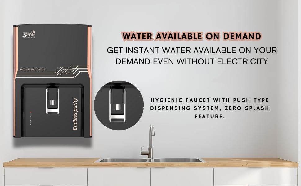 Image of AquaUltra 9L RO+UV Water Purifier | Copper+Zinc+Alkaline 6-Stage Filtration | BIS Approved | Mineral Water Filter for Home, Office & Kitchen Use | Suits with Modular Kitchens