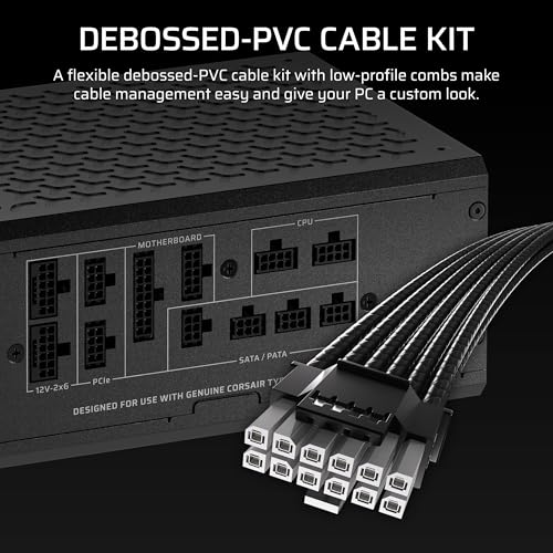 CORSAIR HX1500i SHIFT Fully Modular ATX Power Supply – Built-in iCUE LINK System Hub, Dual Native 12V-2x6 Cable, ATX 3.1 & PCIe 5.1, Side-Mounted Connectors, Cybenetics Platinum – Black