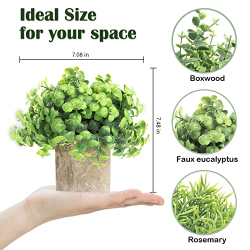 Joyhalo Fake Potted Plants - 3 Pack Artificial Plants In Pots Faux Plants Indoor For Home Room Bedroom Farmhouse Office Desk Decor #TOP1