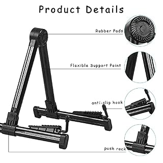 Dantolo Support pour guitare Pliage universel pour guitares classiques, acoustique, électrique et basse, support au sol… - Les Beatles, Paul McCartney, John Lennon, RIngo Starr, George Harrison Dantolo Support pour guitare Pliage universel pour guitares classiques, acoustique, électrique et basse, support au sol… – Image 6