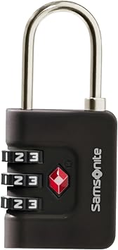 Samsonite TA Revolution - TSA Combination Lock with 3-Digit Code, Secure Luggage Lock for suitcases & Bags, Suitcase Lock, Black