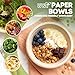 W&Y 12 oz Paper Bowls, 100-Count Disposable Compostable Bowls, Microwave Safe & Heavy Duty, Biodegradable Sugarcane Fiber Bowl for Hot Soup, Salad, Snacks, and Party Use 7