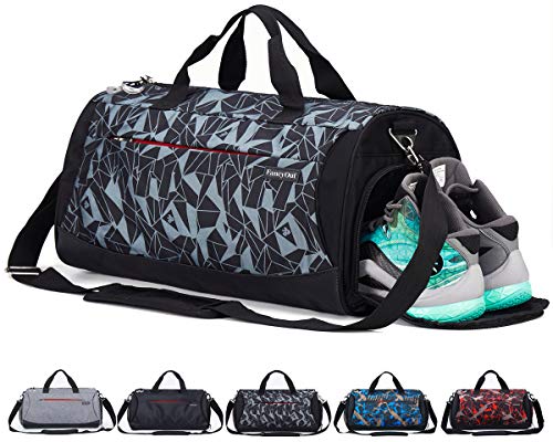 CoCoMall Sports Gym Bag with Shoes Compartment and Wet Pocket, Travel Duffle Bag for Men and Women