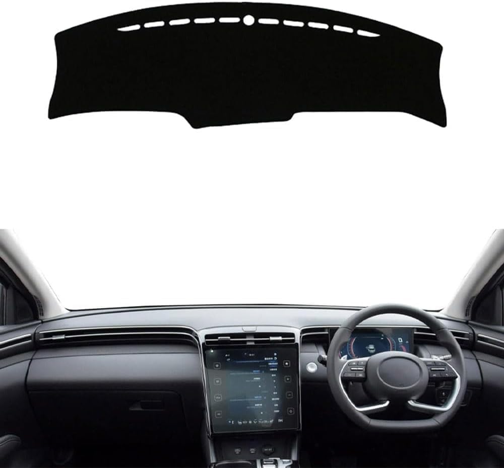 ZhangXD Car Dashboard Cover for Hyundai Tucson NX4 2021-2022, Non-Slip Dash Board Sun Shield Protector Anti-Glare Anti Dust Interior Accessories