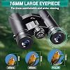 POLDR 12x25 Compact Binoculars for Adults, High Powered Waterproof Binocular with Phone Adapter, Small Easy Focus HD Binoculars for Bird Watching, Concerts, Hiking, Travel, Cruise