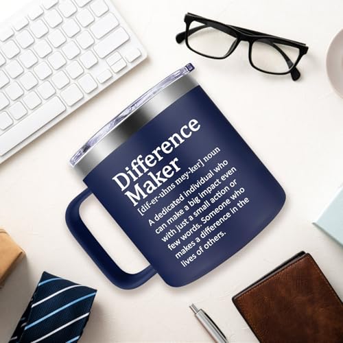 Taza Fufendio de acero inoxidable 14 oz con tapa y cuchara miniatura 3