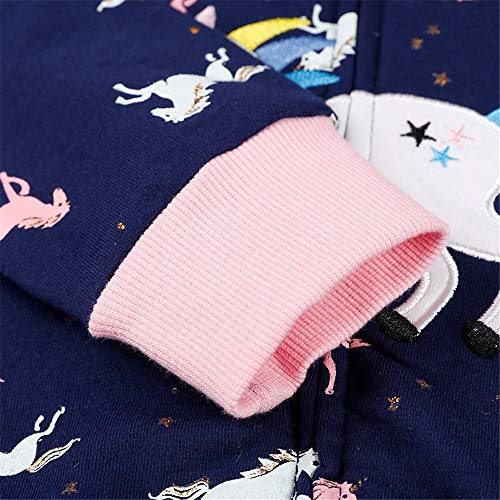 Popshion Baby Girl Fleece Jacket Unicorn Zip Hoodie Sweatshirts Toddler Fall Hooded Coat Kids Winter Pony Lightweight Sweater 7T #TOP2