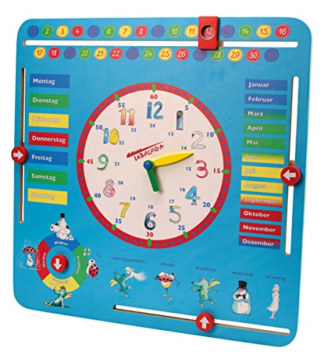 Beluga Spielwaren GmbH Lernuhr groß Beluga Spielwaren 61008 Tabaluga-Reloj de Aprendizaje (tamaño Grande), Color Azul