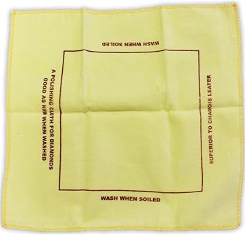 Chamois Leather Jewelry Polishing Cloth - 12" x 12" Pack of 1, Large Jewelry Polishing Cloth for Gold and Silver Jewelry Cleaning