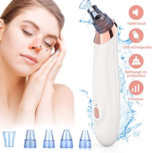 HSDOHGY Aspirateur Point Noirs, Portable USB Rechargeable...