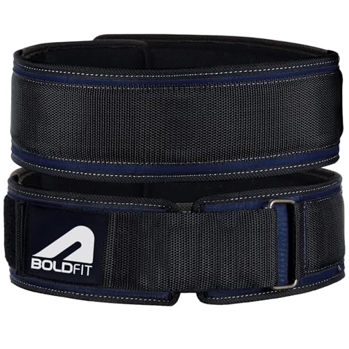 Image of Boldfit Weight Lifting Belt for Men Gym, Powerlifting Deadlift Support, Leather Workout Back Support Accessory for Women, Strength Training Weightlifting Belts for Fitness Exercise - S
