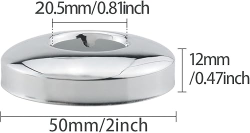 Miniatura 2 de Brida de ducha ITROLLE 2 piezas de 2 pulgadas de arco redondo cromado de acero inoxidable para la mayoría de las marcas de cabezal de ducha con