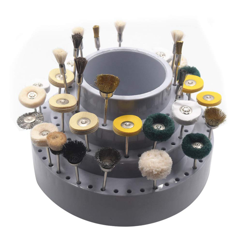Wandisy July Summer Gifts Round Drill Bit Storage Case, Rotating Round Shape Drill Bit Storage Case Grinding Tool Tip Stand Organizer - Image 2