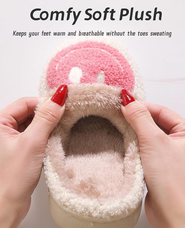 JILLSTUART × Smiley PETIT SMILE SHORT MUFFLER BBH6031 Amazon.com | Sierlos Cute Smile Slippers for Kids - Soft