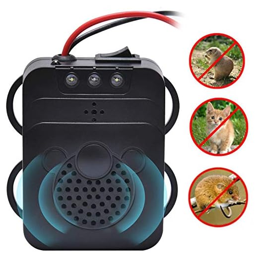 Mårdskräck, bil, mårdförsvar, ultraljud, elektronisk råttförsvar, mårdskydd mot möss, gnagare, med LED-blixt, bäst för bilmotorer, carport, vind, lada, kök