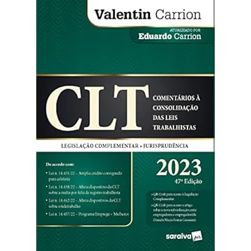 Capa do livro Clt - Comentários A Consolidação Das Leis Trabalhistas - 47ª edição 2023